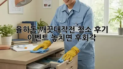 율하동 깨끗대작전! 청소 후기 이벤트, 놓치면 후회각 🤩