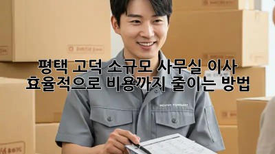 평택 고덕 소규모 사무실 이사, 효율적으로 비용까지 줄이는 방법!